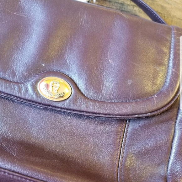 Vintage Burgundy Brown Etienne Aigner Leather Bag - Picture 2 of 8